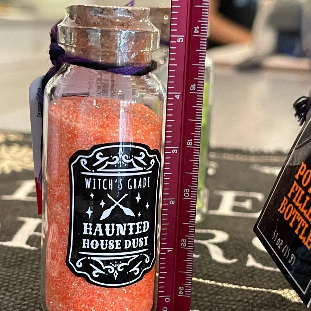 7x Target Mini Halloween Glass Potion Bottles - full set